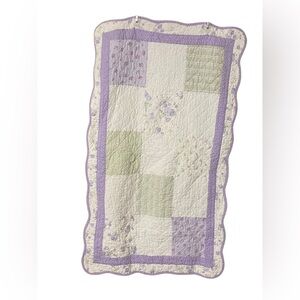 Carole Little Quilted Single Pillow Sham 1 King Floral Shabby Chic Cottage Comfy